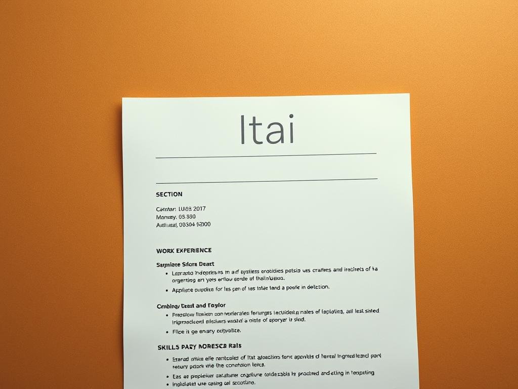 currículo para o Itaú